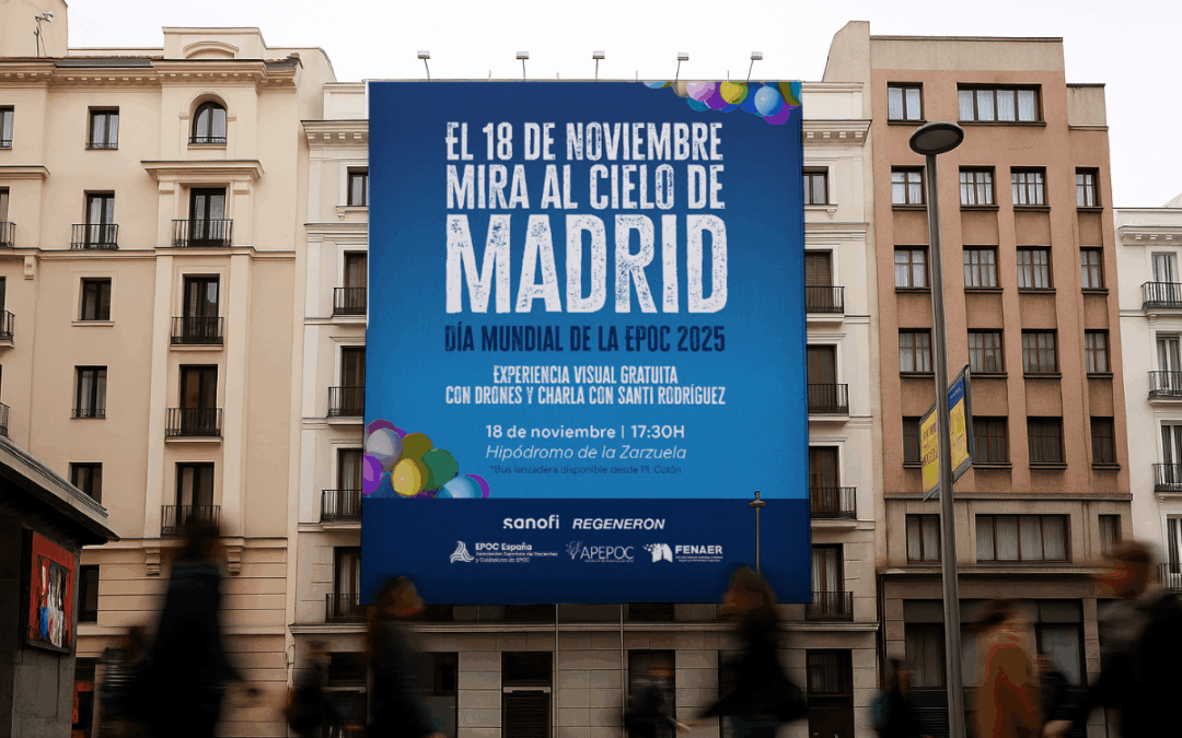 El cielo de Madrid se iluminará con drones en el evento “La esperanza está en el aire”, coorganizado por EPOC España para dar visibilidad a la enfermedad